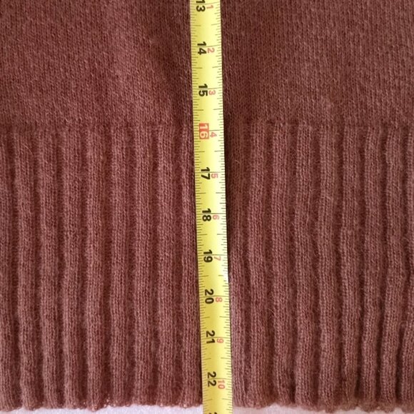 NWOT Women's Vintage Mohair Knit Sweater Burnt Orange Embroidered Italy Sz S - Picture 5 of 7